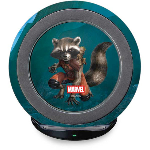 Marvel Rocket and Baby Groot Cosmic Bond Fast Charge Wireless Charging Stand Skin